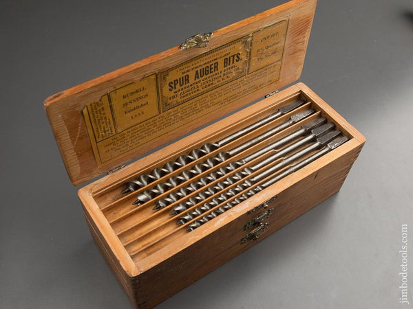 FINE & Complete Set of 13 RUSSELL JENNINGS Auger Bits in Original 3 Tiered Box - 88768