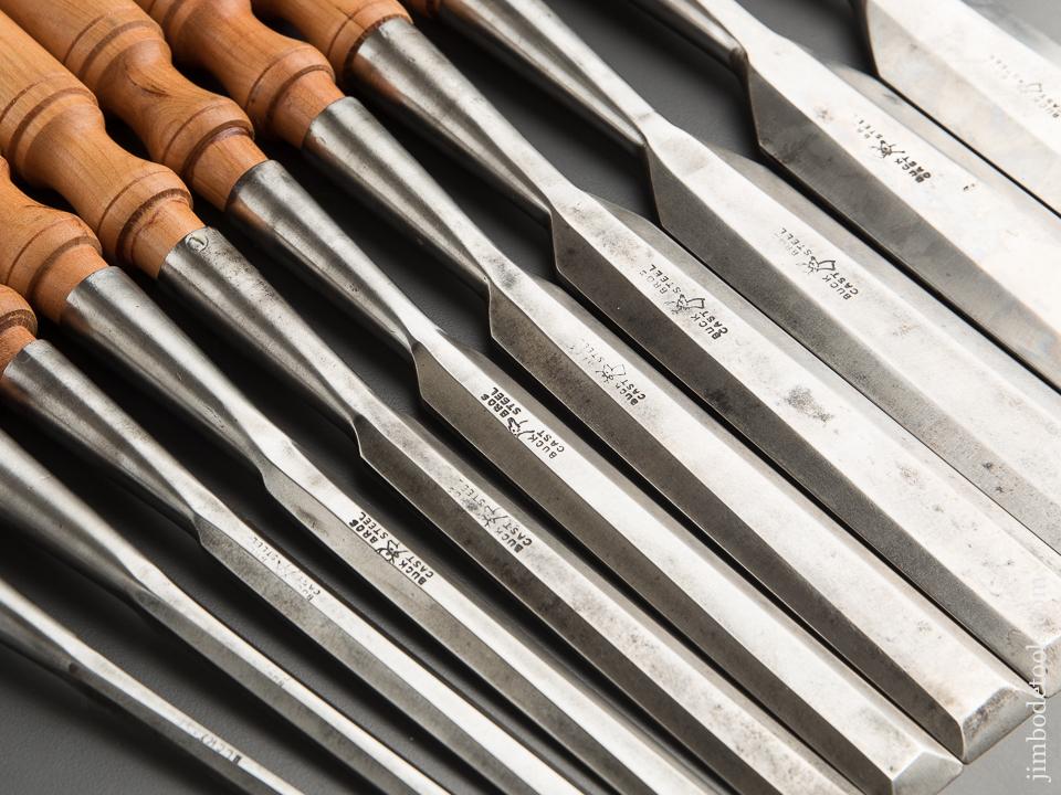 Stunning Set of BUCK BROS. Socket Firmer Chisels - 88796