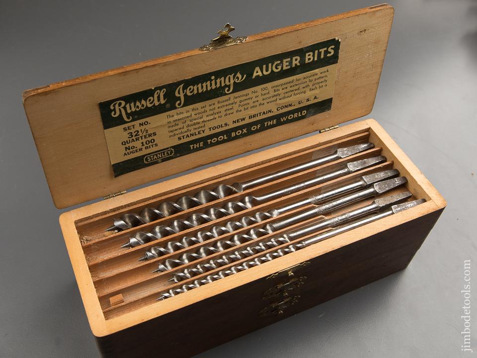 EXCELLENT Complete Set of 13 RUSSELL JENNINGS Auger Bits in Original 3 Tiered Box - 88801