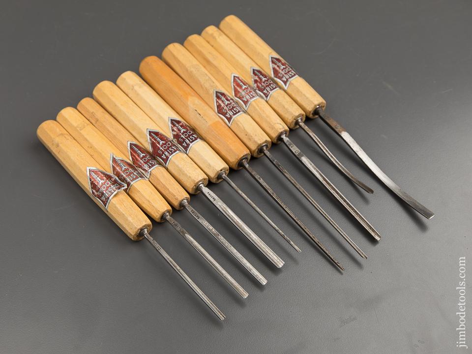 Ten DASTRA Carving Gouges with Decals - 88806