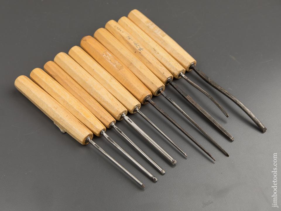 Ten DASTRA Carving Gouges with Decals - 88806