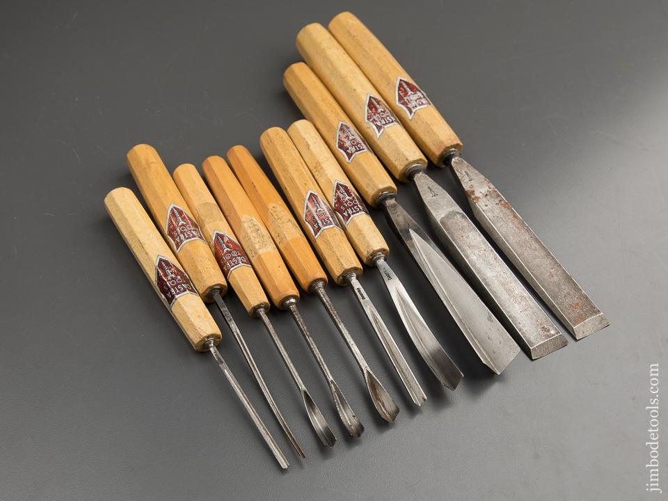Ten DASTRA Carving Gouges with Decals - 88825