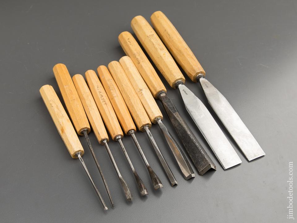 Ten DASTRA Carving Gouges with Decals - 88825