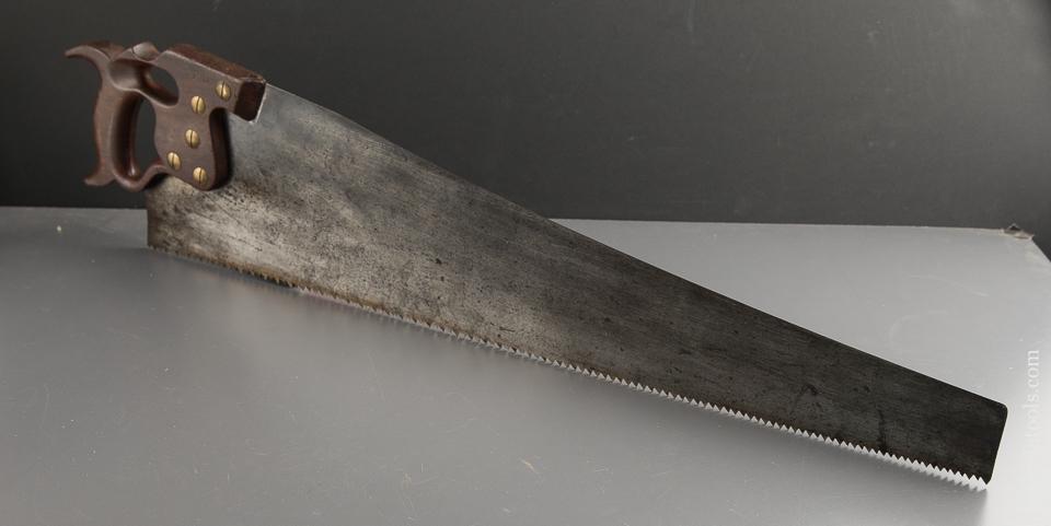5 point 28 inch Rip DISSTON D8 Thumb Hole Hand Saw circa 1896-1917 - 88841