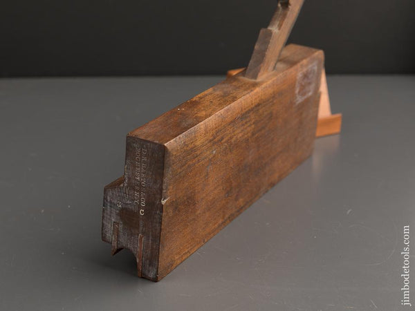 6/8 inch Double Box Side Bead Molding Plane by D.R. BARTON ROCHESTER NY circa 1832-74 GOOD++ - 88878
