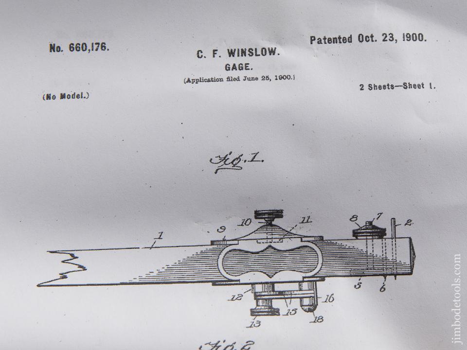 WINSLOW Patent October 2, 1900 Marking Gauge - 88902