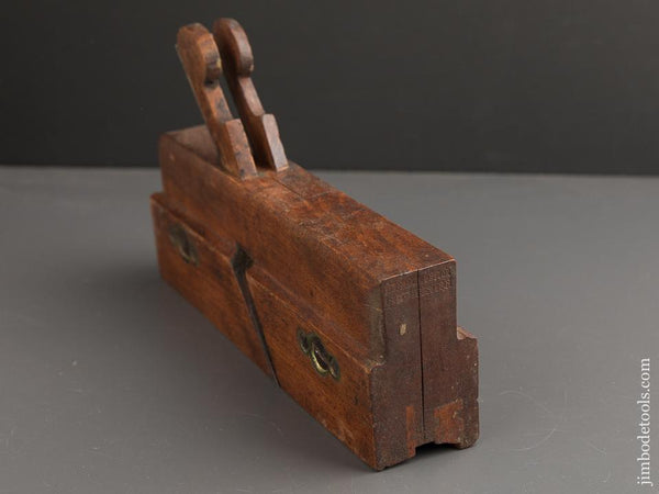 Crisp Double Iron Sash Molding Plane by D.R. BARTON circa 1832-74 FINE - 88958