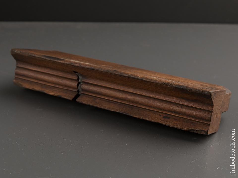 Ornate 1 5/8 inch Wide A. WALLACE DUNDEE Complex Moulding Plane circa 1824-58 GOOD - 88961