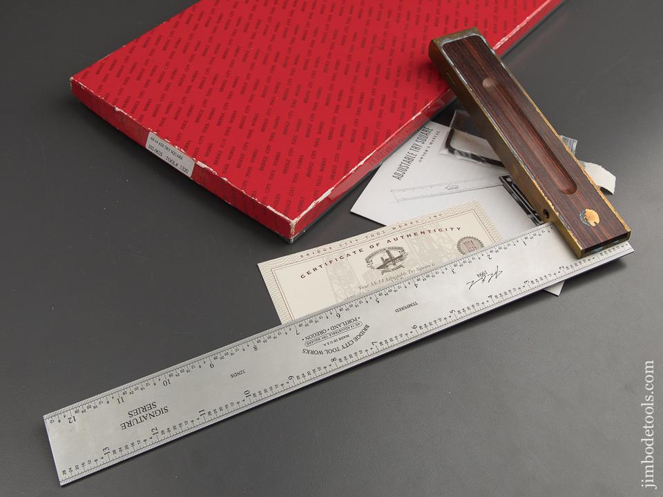 1994 BRIDGE CITY TOOL WORKS AS-14 Adjustable Try Square in Original Box - 88985