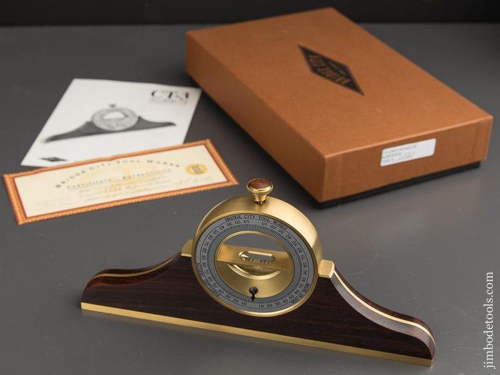 1995 BRIDGE CITY TOOL WORKS CT-3 Rosewood Inclinometer in Original Box - 89012