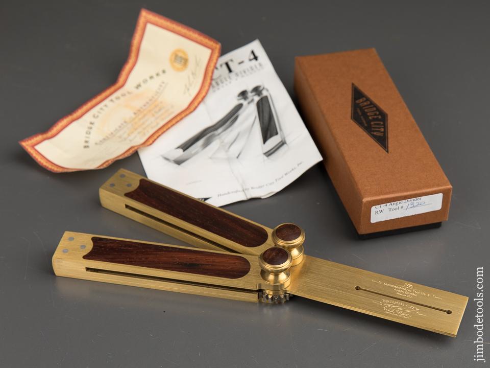 1996 BRIDGE CITY TOOL WORKS CT-4 Rosewood Angle Divider in Original Box - 89015