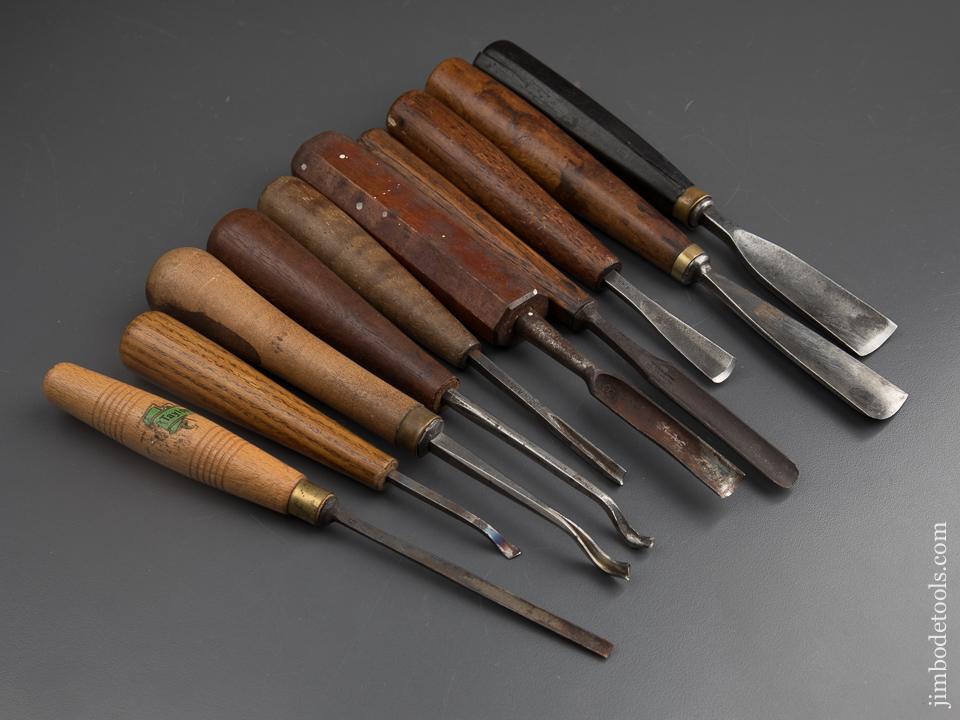 Lot of Ten Good Carving Gouges - 89028 – Jim Bode Tools