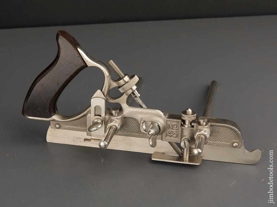 STANLEY No. 45 Combination Plane 100% Complete in its Original Box - 89034