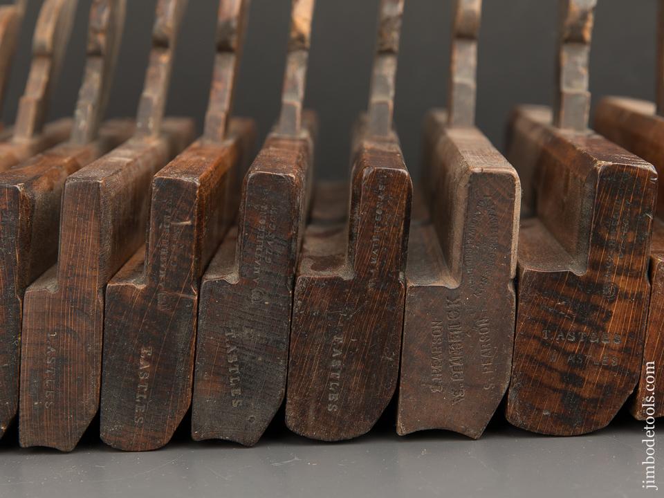 Complete Working Set of 18 Hollows & Rounds Molding Planes by MATHIESON circa 1854-1924 Numbered 2-18 EVENS - 89035