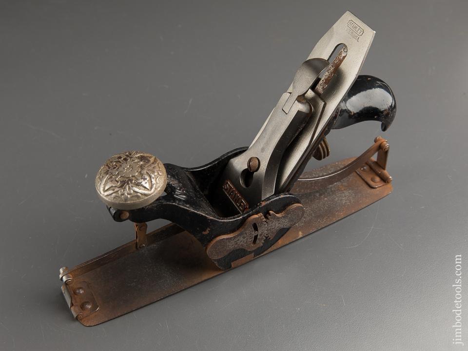 RARE Type 8A STANLEY No. 113 Circular Plane with Floral Cap! - 89043