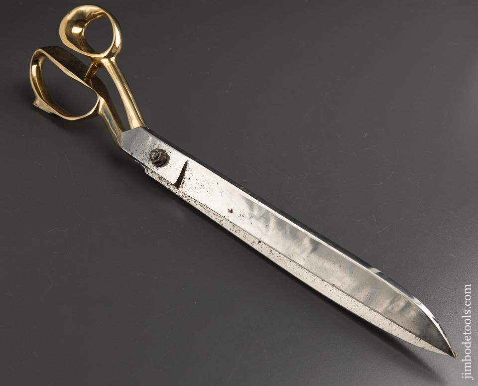 Unheard Of! Twenty inch Long Brass Handled Tailor's Shears - 89066