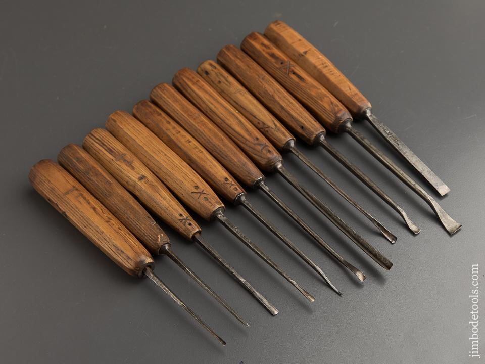 Set of Eleven HERRING BROS Carving Gouges - 89108