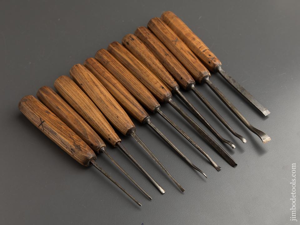Set of Eleven HERRING BROS Carving Gouges - 89108