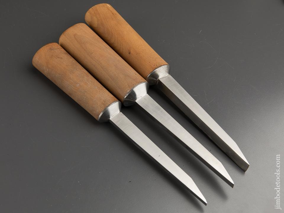 Three Beautiful RAY ILES Pig Sticker Mortise Chisels - 89114