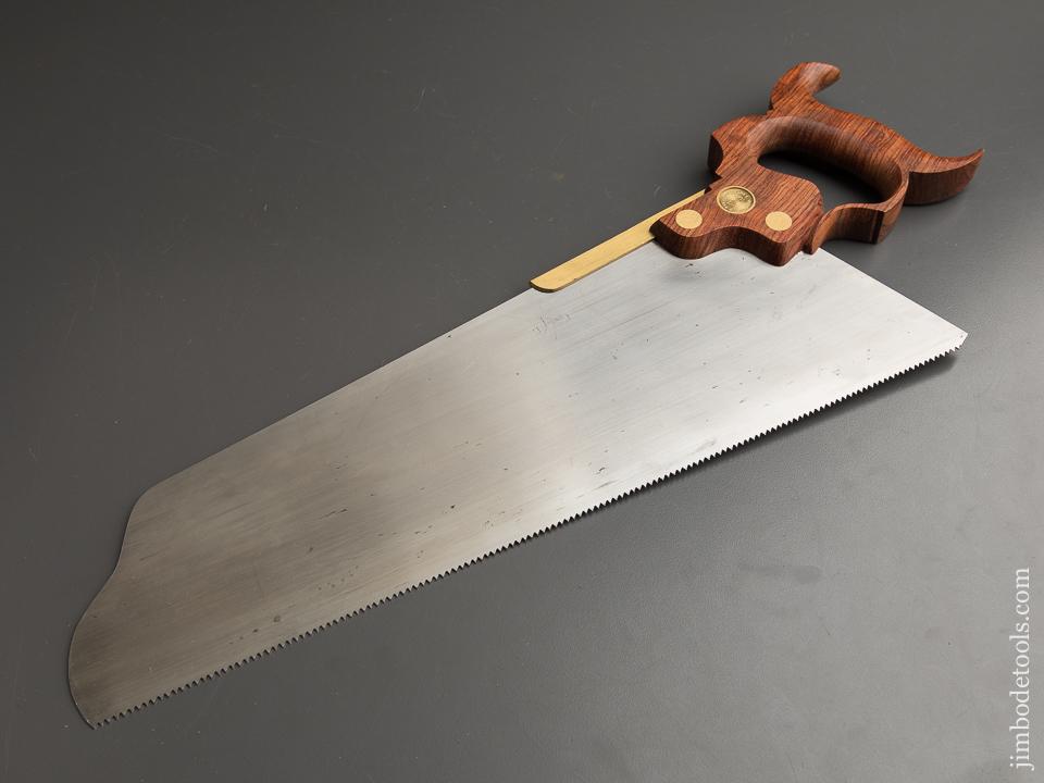 10 point 16 inch Crosscut WENZLOFF & SONS Bubinga Half Brass Back Saw - 89117