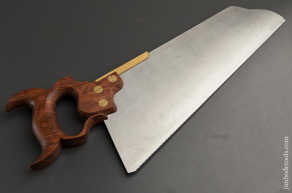 10 point 16 inch Crosscut WENZLOFF & SONS Bubinga Half Brass Back Saw - 89117