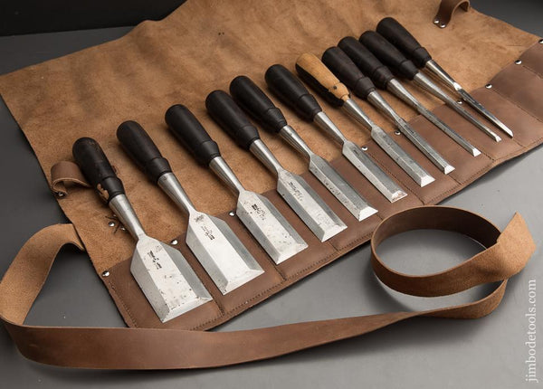 AMAZING Set of Eleven BUCK BROTHERS Bench Chisels with Ebony Handles! - 89130
