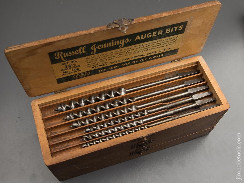 Complete Set of 13 RUSSELL JENNINGS Auger Bits in Original 3 Tiered Box - 89131
