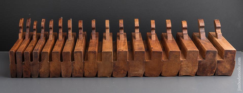 Crisp MATCHED Set of 17 Hollows & Rounds Molding Planes Marked “G.W. ROGERS DUNDEE, NY” Four Star! - 89154