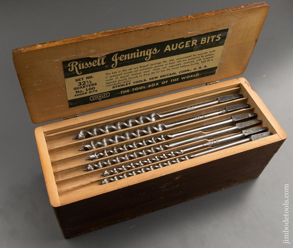 FINE Complete Set of 13 RUSSELL JENNINGS Auger Bits in Original 3 Tiered Box - 89169