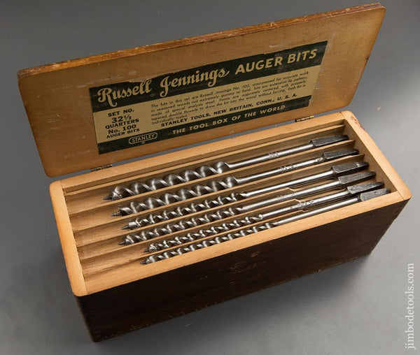 FINE Complete Set of 13 RUSSELL JENNINGS Auger Bits in Original 3 Tiered Box - 89169
