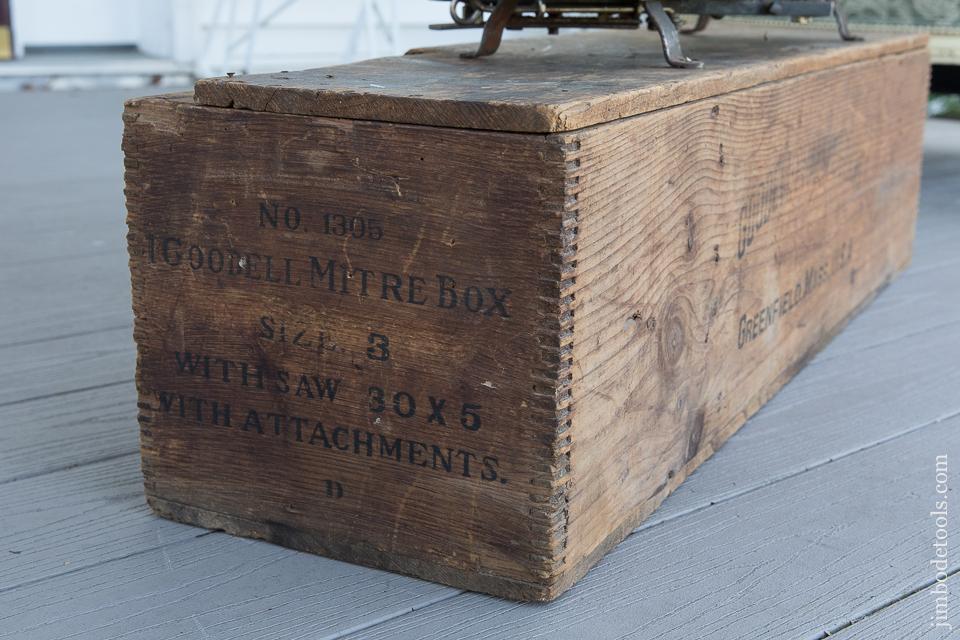 Fantastic! GOODELL-PRATT Large Miter Box in Its Original Shipping Crate - 89191