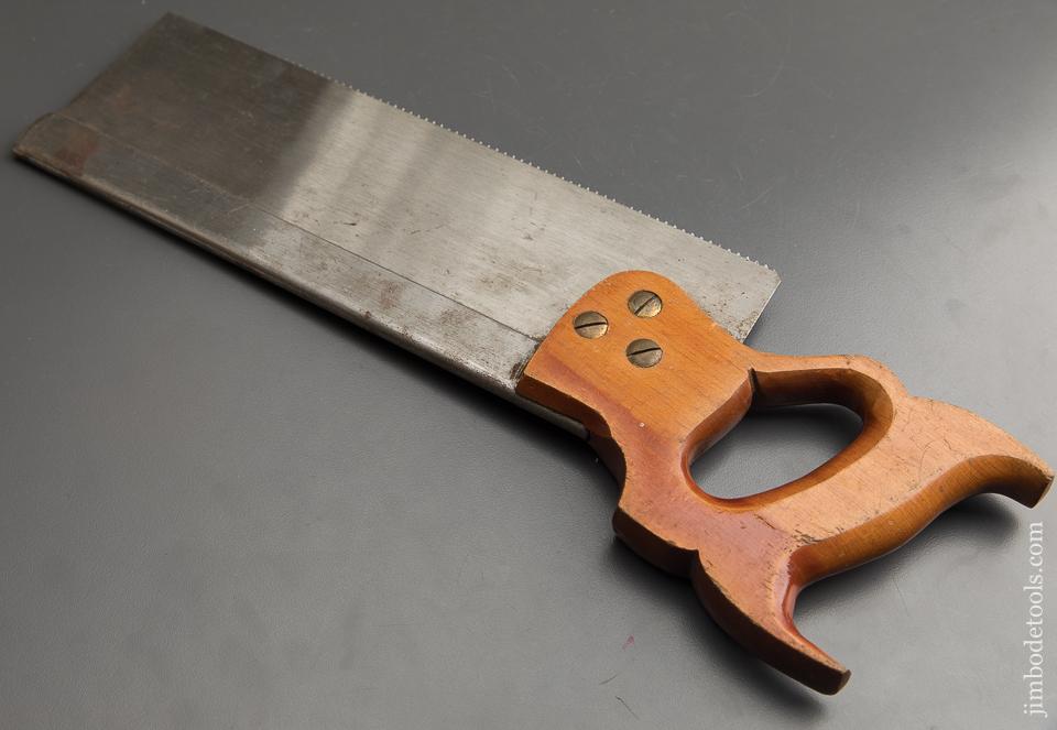 MINT 15 point 12 inch Crosscut DISSTON No. 4 Back Saw - 89196