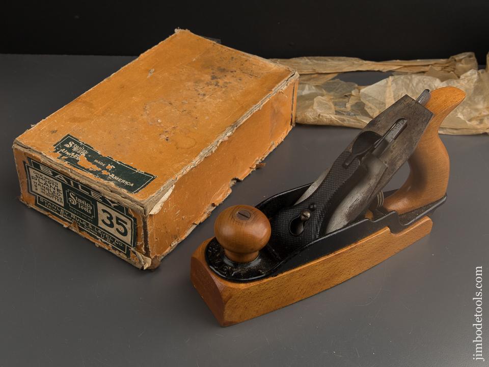 STANLEY No. 35 Transitional Smooth Plane MINT in Original Box - 89198
