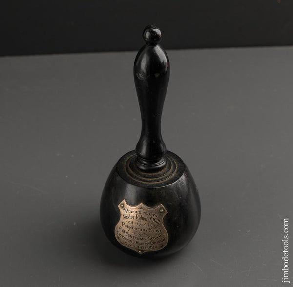 Lovely 1907 Ebony Presentation Mallet with Medallion - 89204U