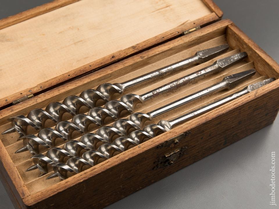 Complete Set of 13 RUSSELL JENNINGS Auger Bits in Original 3 Tiered Box - 89213