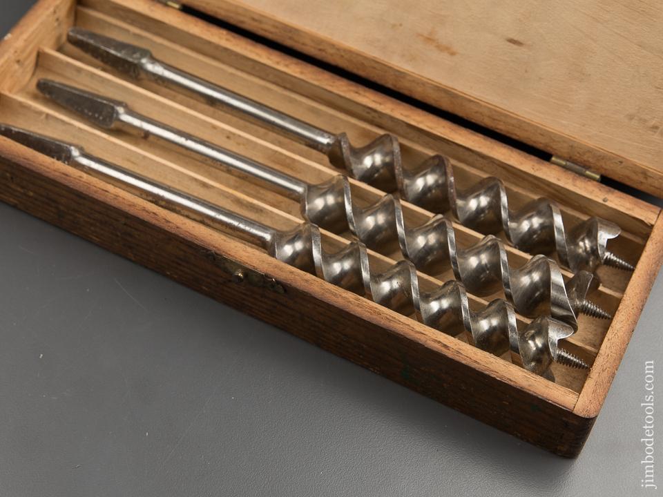 Complete Set of 13 RUSSELL JENNINGS Auger Bits in Original 3 Tiered Box - 89213