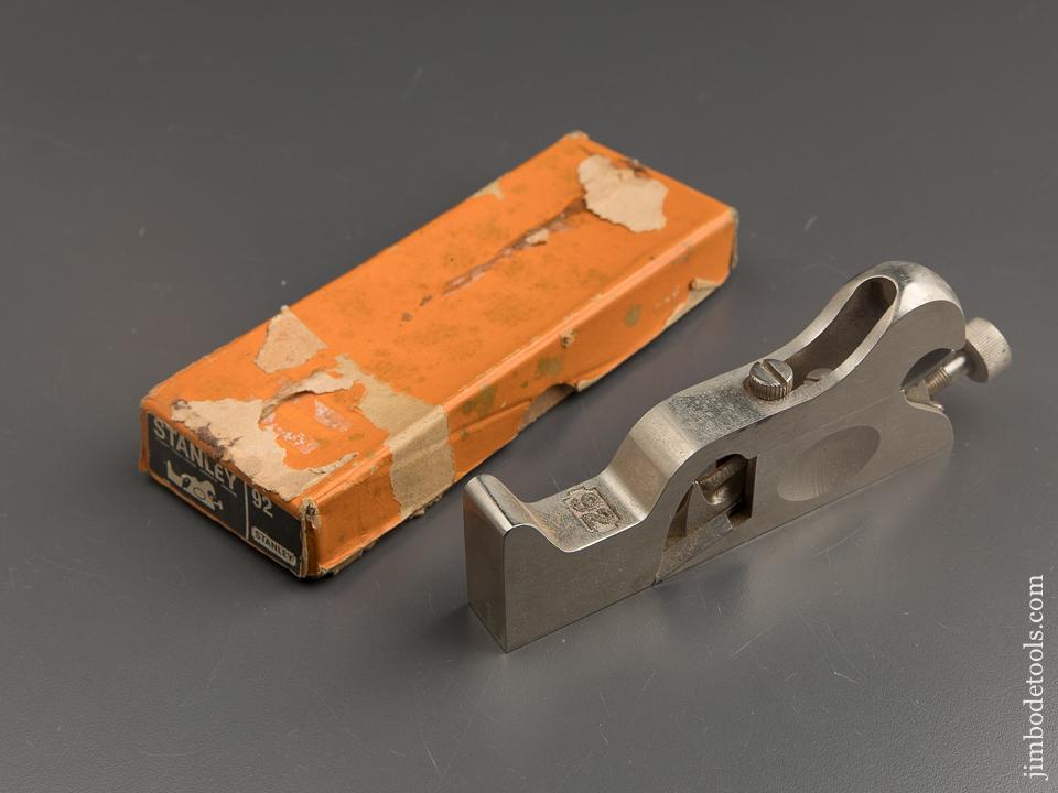 STANLEY No. 92 Cabinet Maker's Rabbet Plane MINT in Original Box - 89222