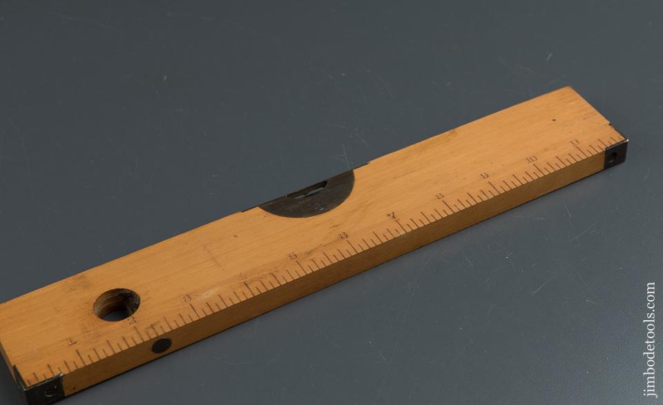RARE Twelve inch HENRY DISSTON & SONS Boxwood Rule & Level - 89230