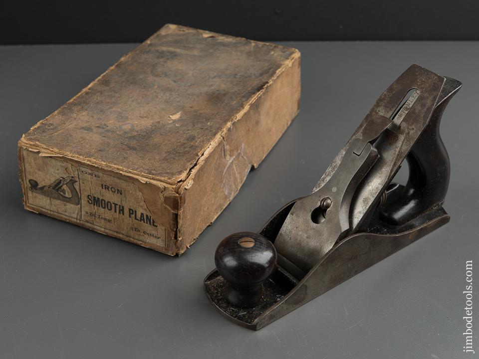 STANLEY No. 4 Smooth Plane Type 11 circa 1910-18 in Unusual Original Box - 89236