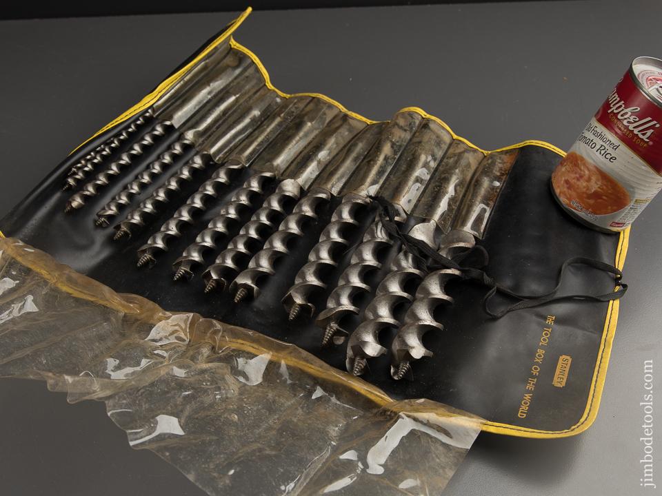Complete Set of 13 STANLEY RUSSELL JENNINGS Auger Bits in Original Roll - 89246