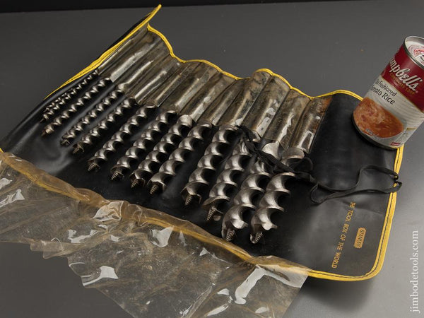 Complete Set of 13 STANLEY RUSSELL JENNINGS Auger Bits in Original Roll - 89246
