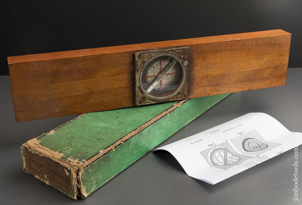 Rare MELICK Patent December 3, 1889 No. 2 Clinometer in Original Box - 89253