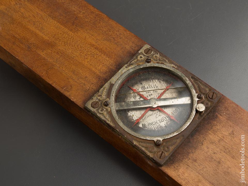 Rare MELICK Patent December 3, 1889 No. 2 Clinometer in Original Box - 89253