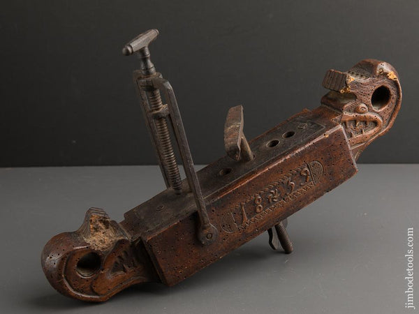 Magnificent Carved Dated 1839 Cooper's Circle Cutting Machine - 89270U