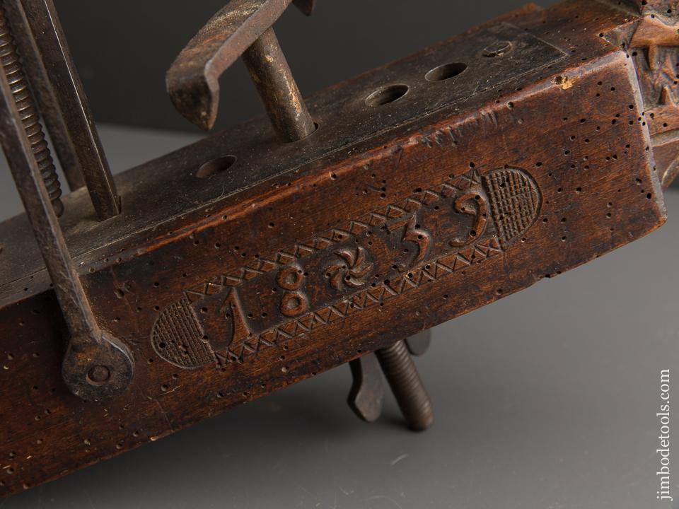 Magnificent Carved Dated 1839 Cooper's Circle Cutting Machine - 89270U