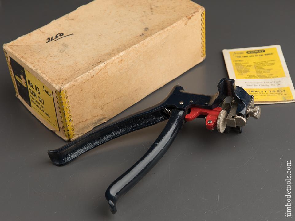STANLEY No. 43 Saw Set with Instructions in Original Box - 89274