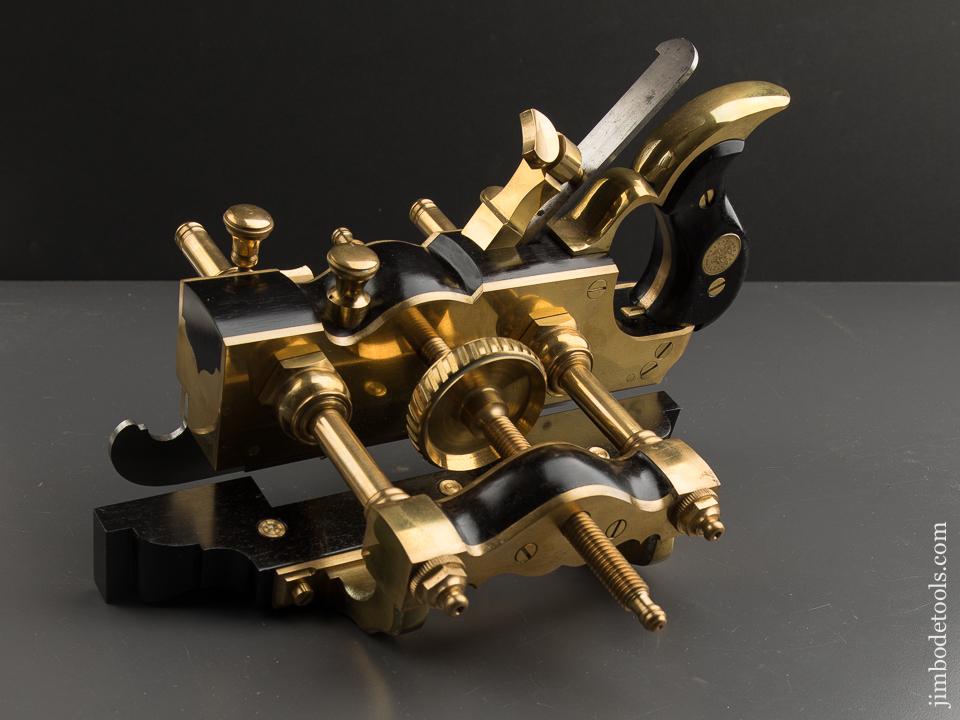 Phenomenal! Brass & Ebony Plow Plane by JIM LEAMY - 89330U