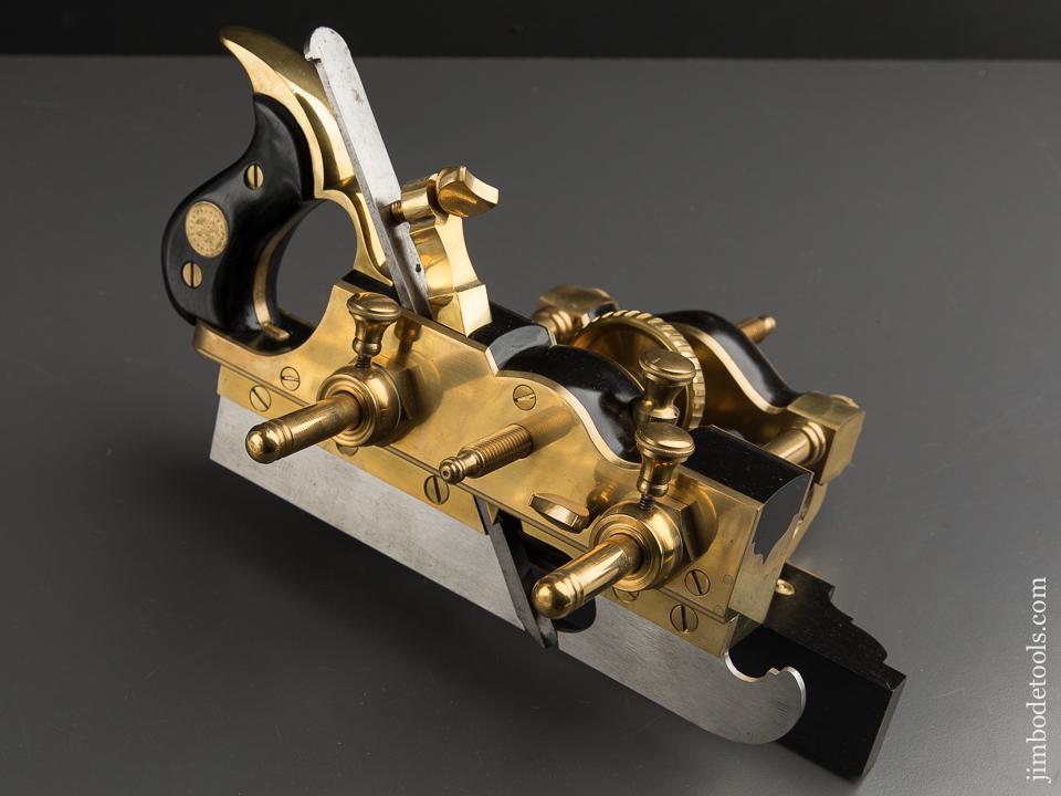Phenomenal! Brass & Ebony Plow Plane by JIM LEAMY - 89330U