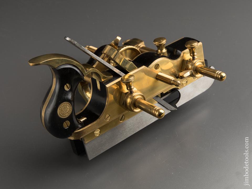 Phenomenal! Brass & Ebony Plow Plane by JIM LEAMY - 89330U