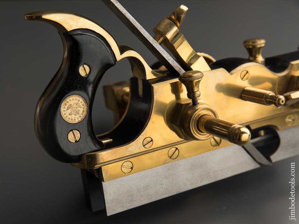 Phenomenal! Brass & Ebony Plow Plane by JIM LEAMY - 89330U